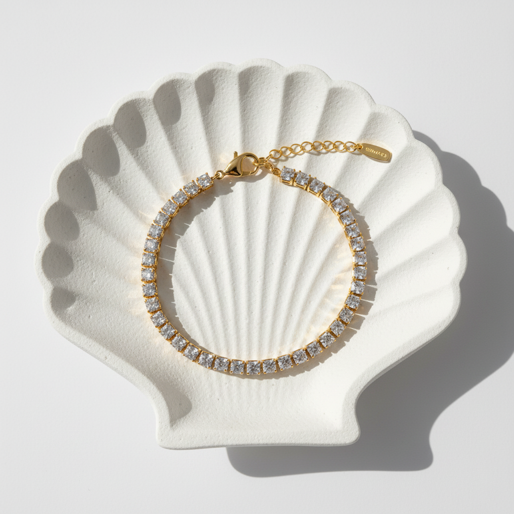 Flat Lay — White Shell Tray