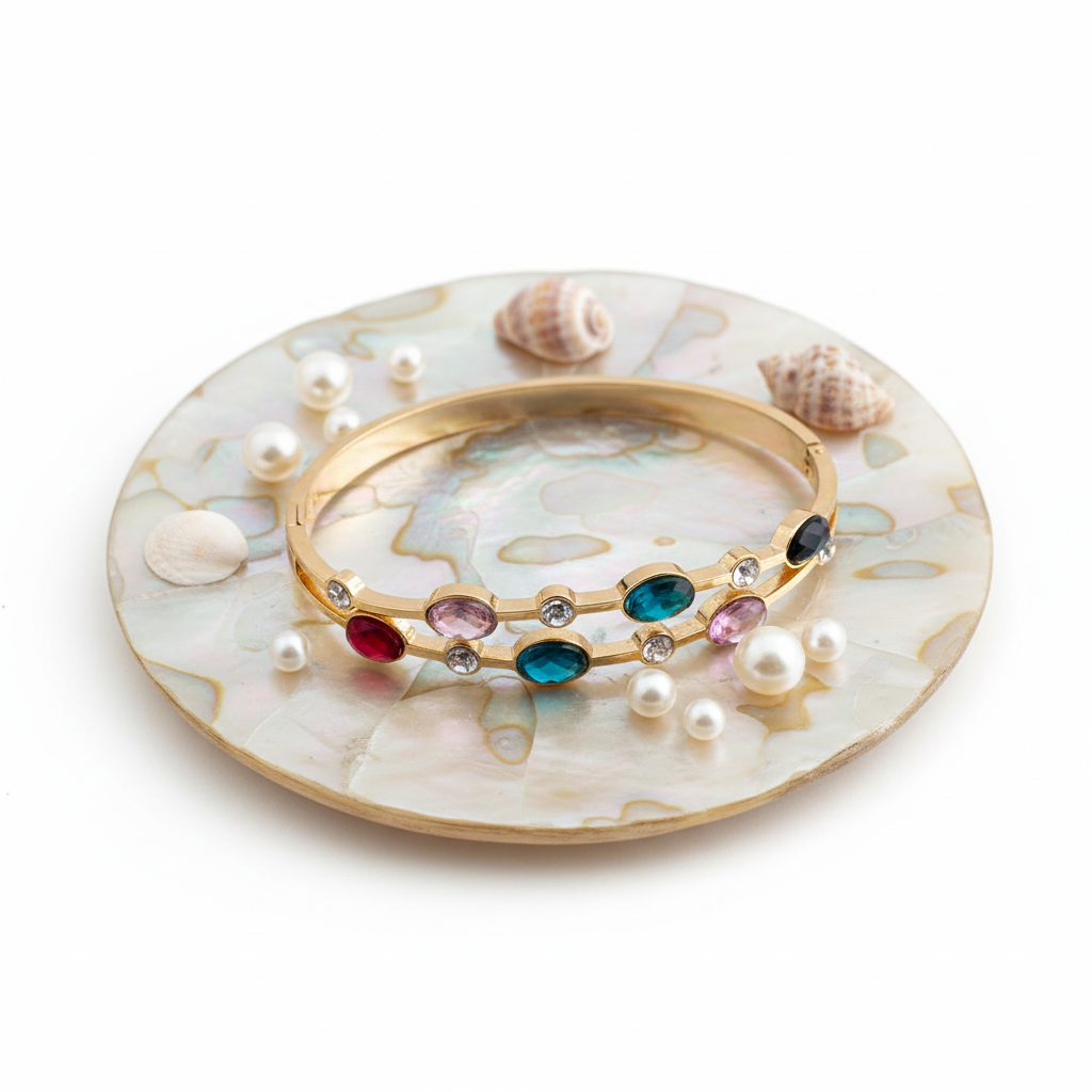 Flat Lay with Shell Tray