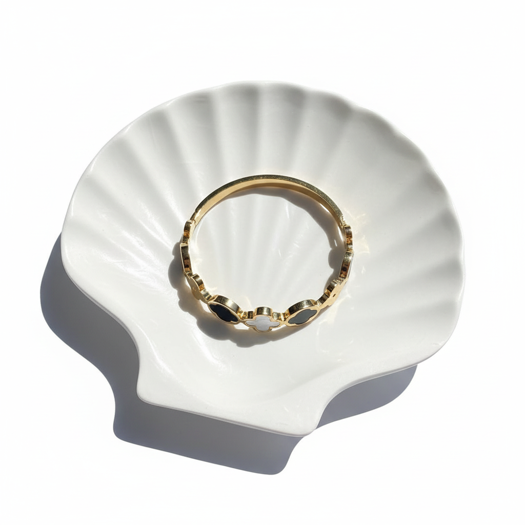 Flat Lay with Shell Tray