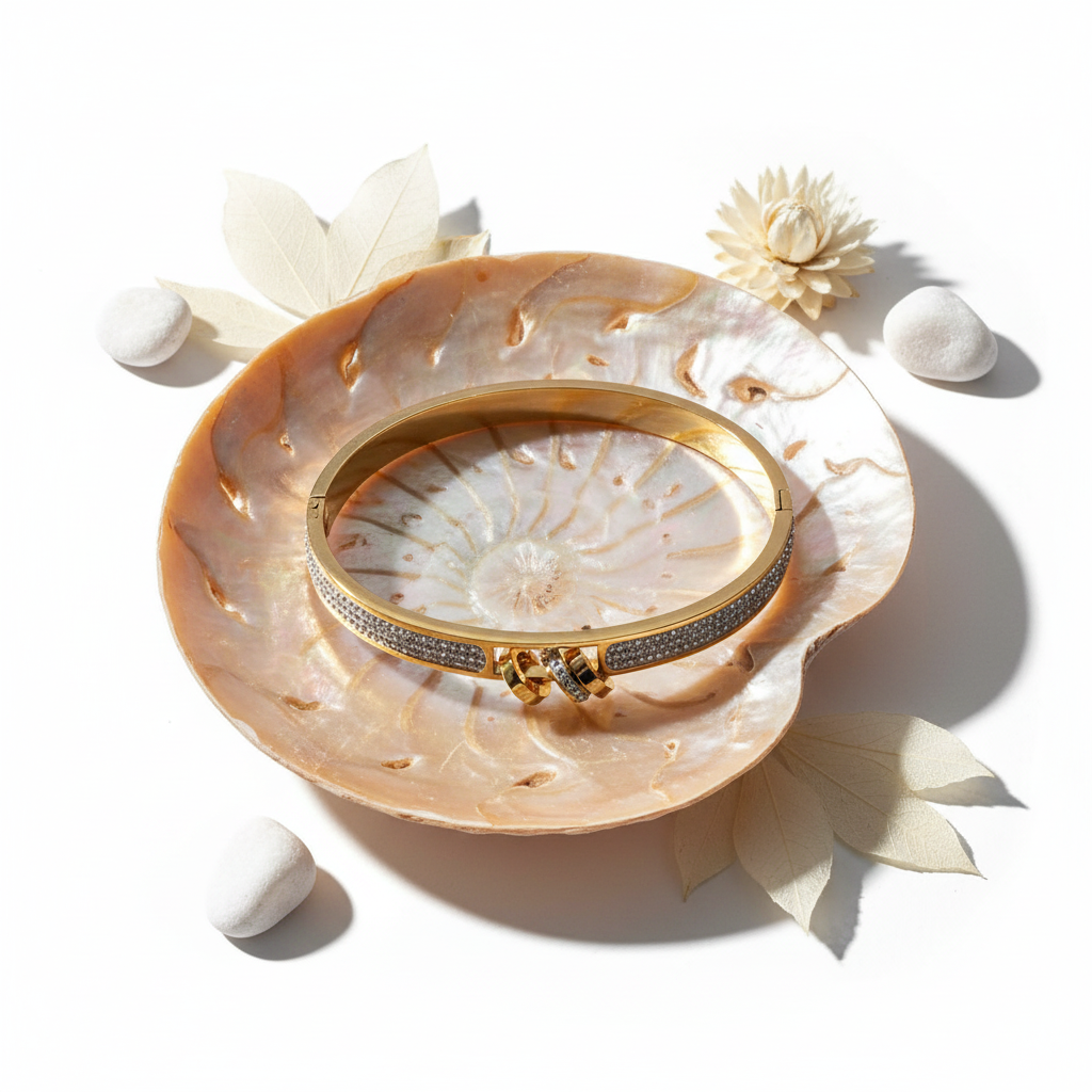 Flat Lay with Shell Tray