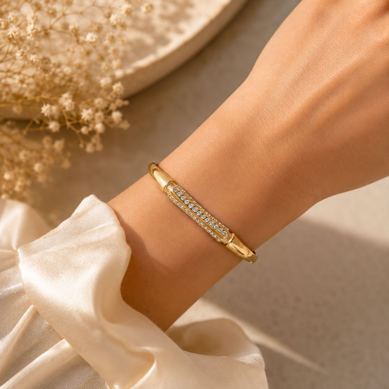 Torpedo Pavé Bangle Bracelet