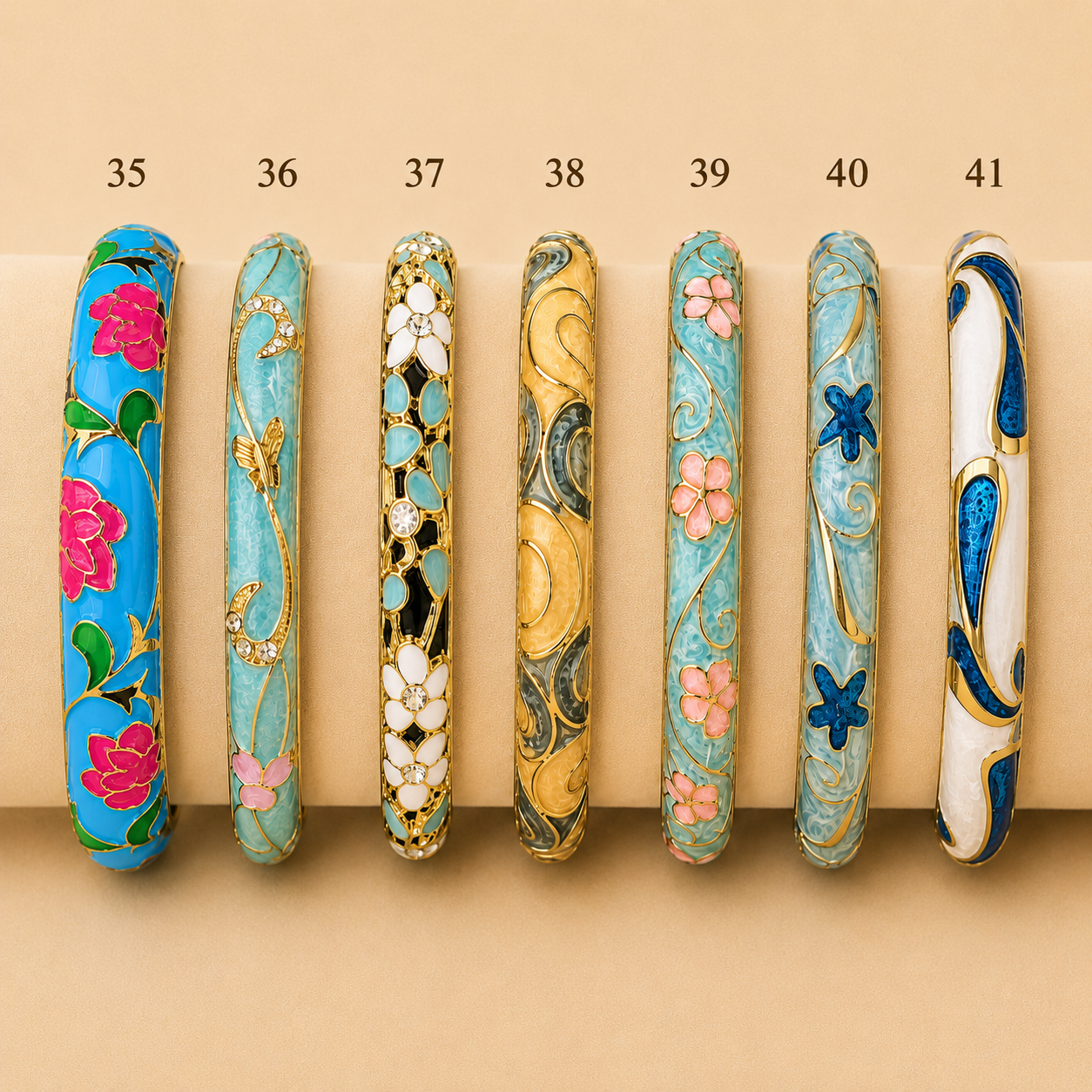 Enamel-Bangles-Blue-Stack-6