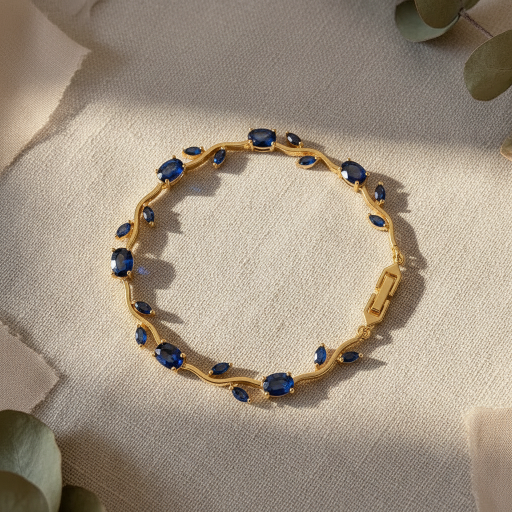 Blue Bracelet - Linen Style