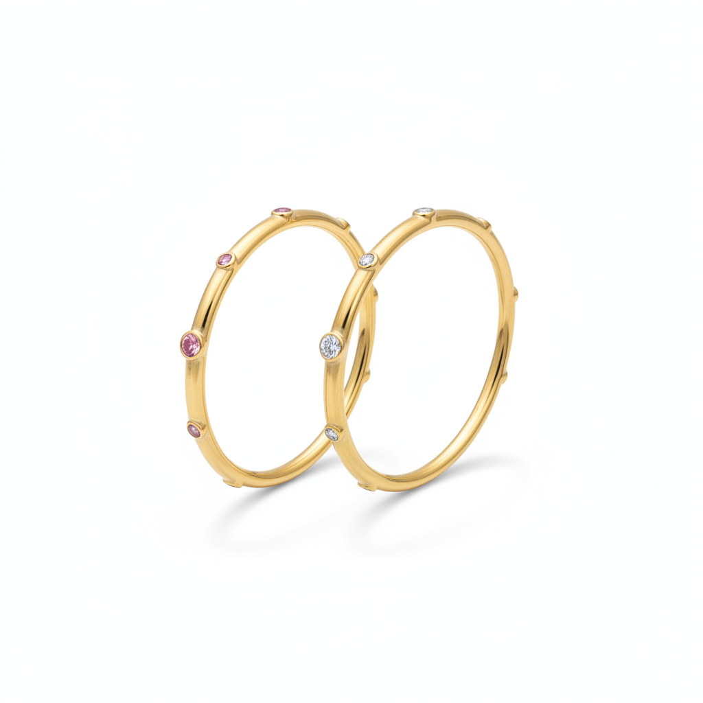 Both Bangles – Pink & White