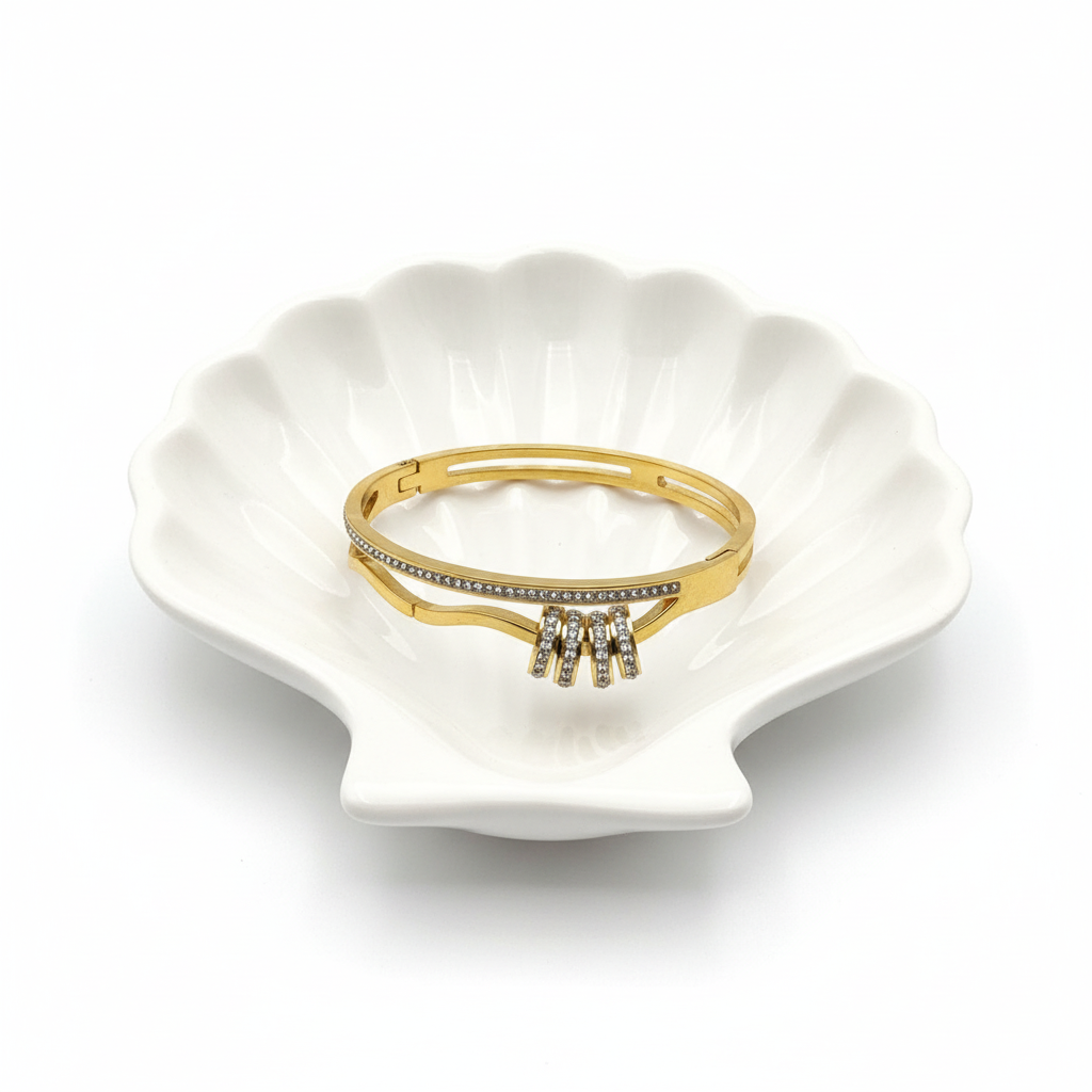Double Band Bracelet in Shell Tray