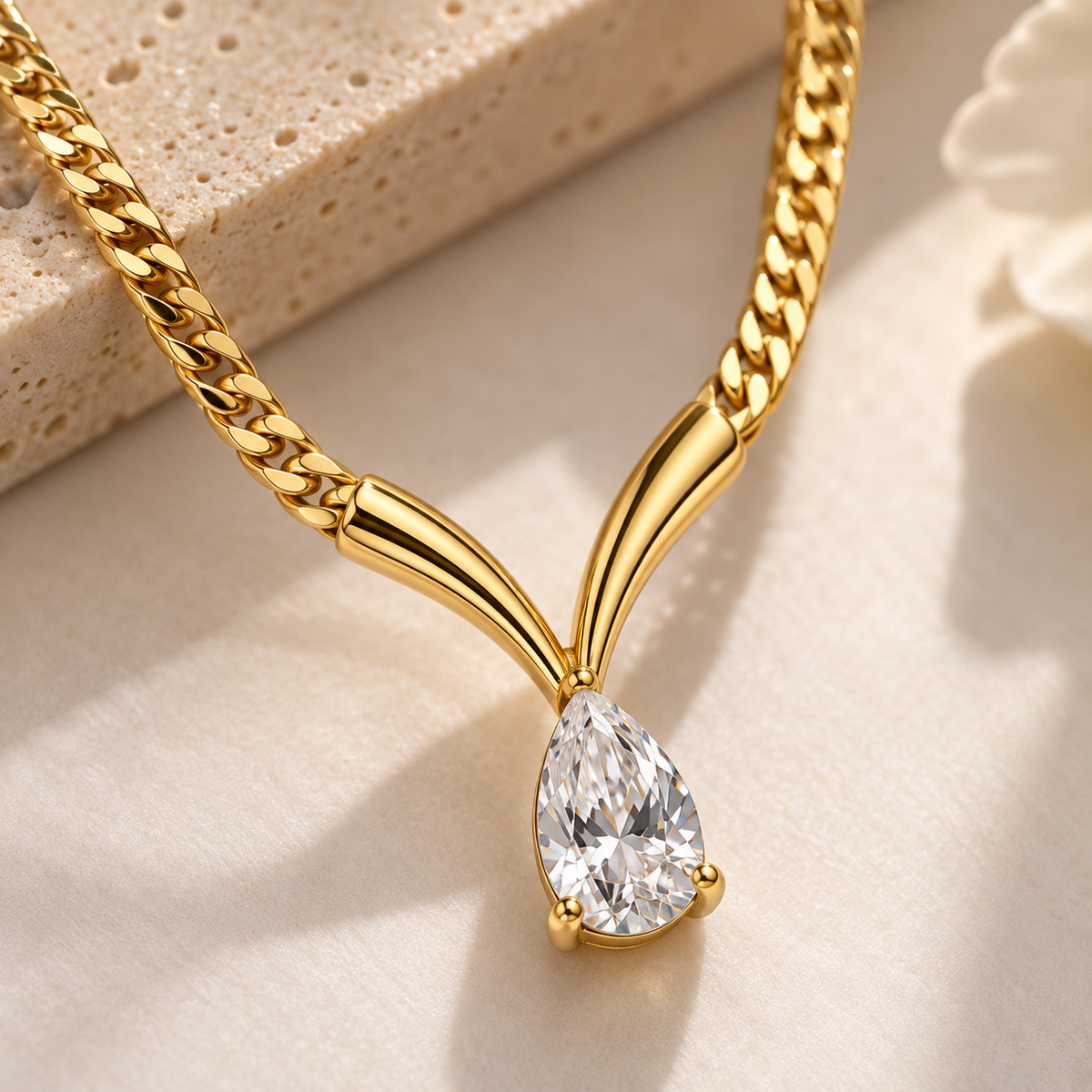 Elara Pear Drop Necklace