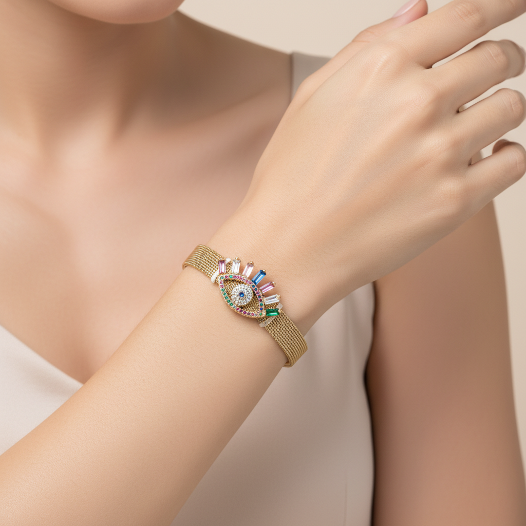 Evil Eye Mesh Bracelet Lifestyle