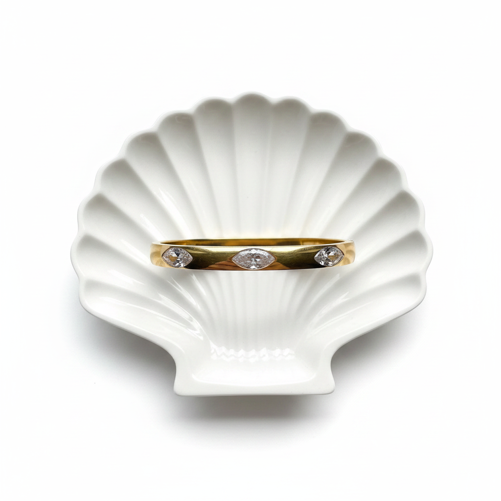 Flat Lay — White Shell Tray