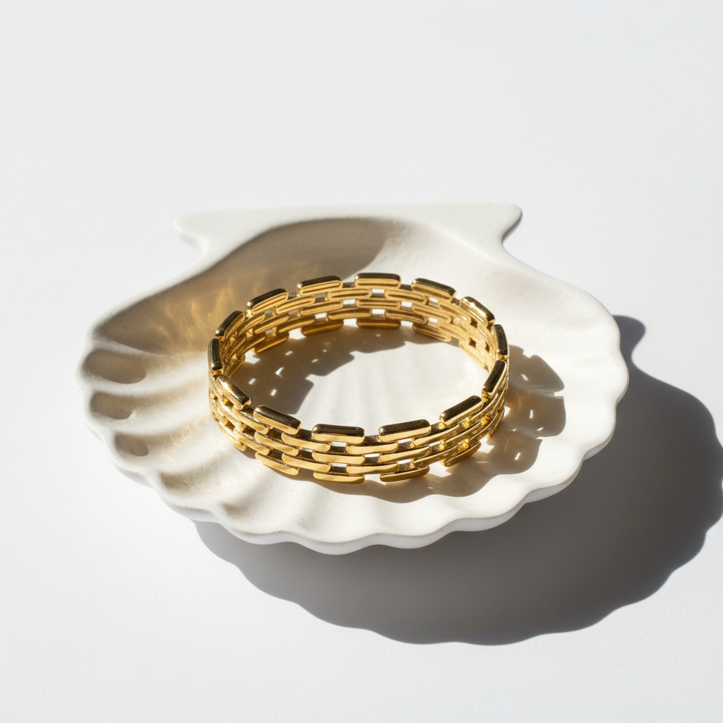 Flat Lay with Shell Tray