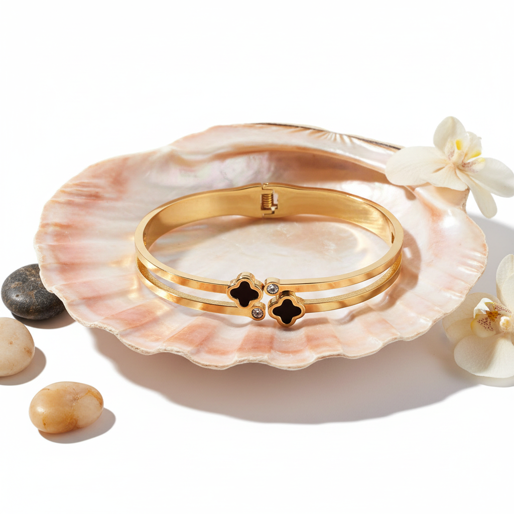 Flat Lay with Shell Tray