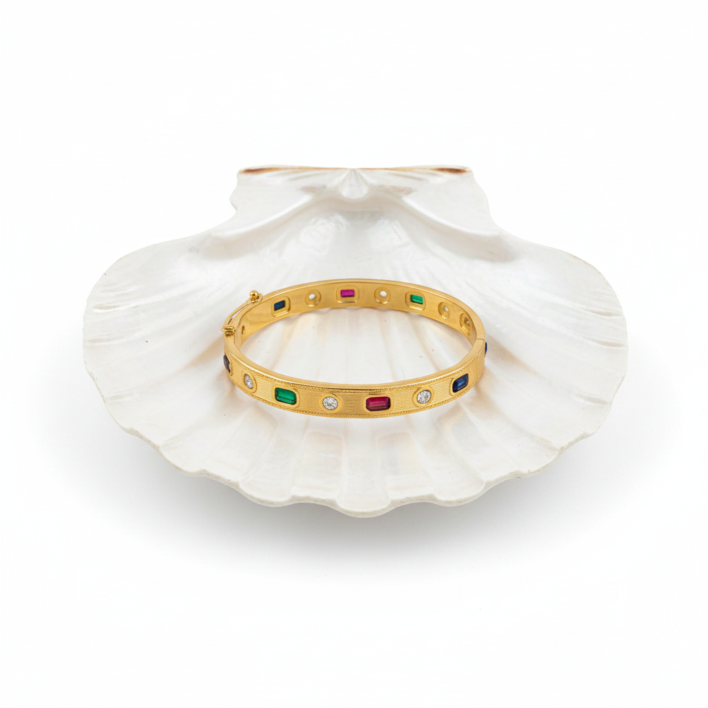 Flat Lay with White Shell Tray