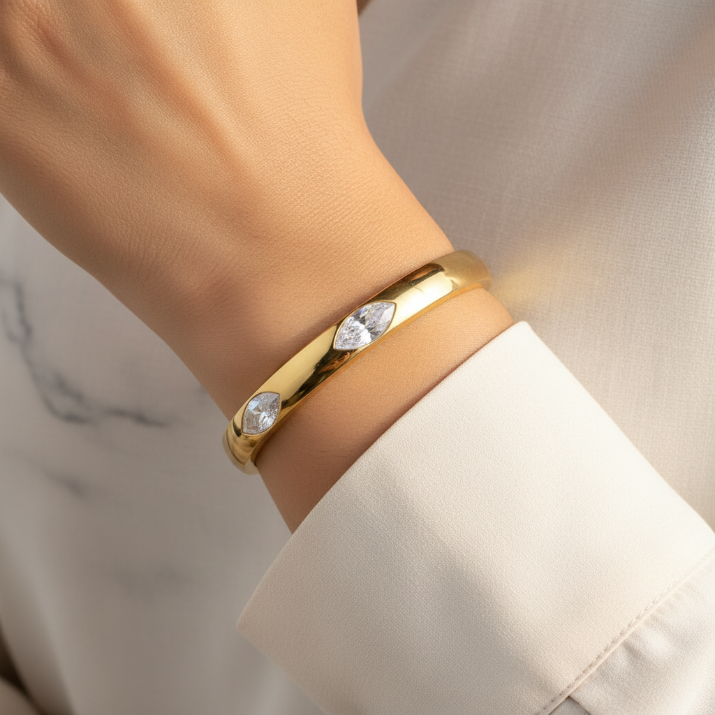 Triple Marquise Bangle Lifestyle 2048x2048